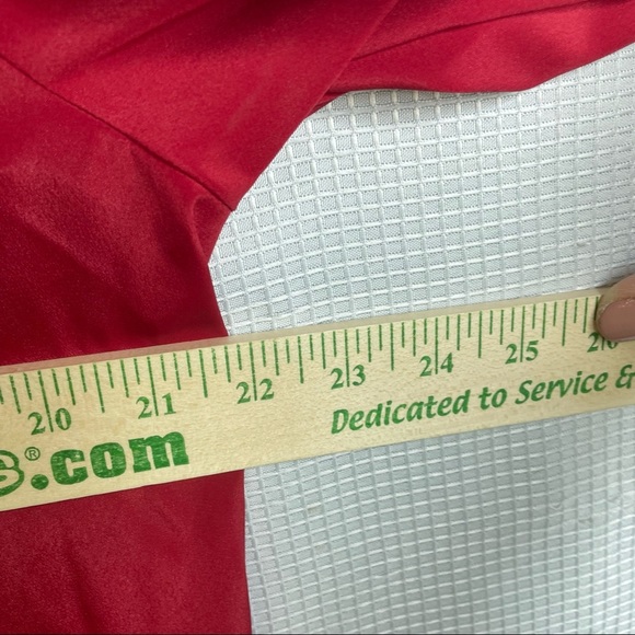 Vintage Alyssa Carr black pleated long red blouse size 12 - Picture 5 of 5